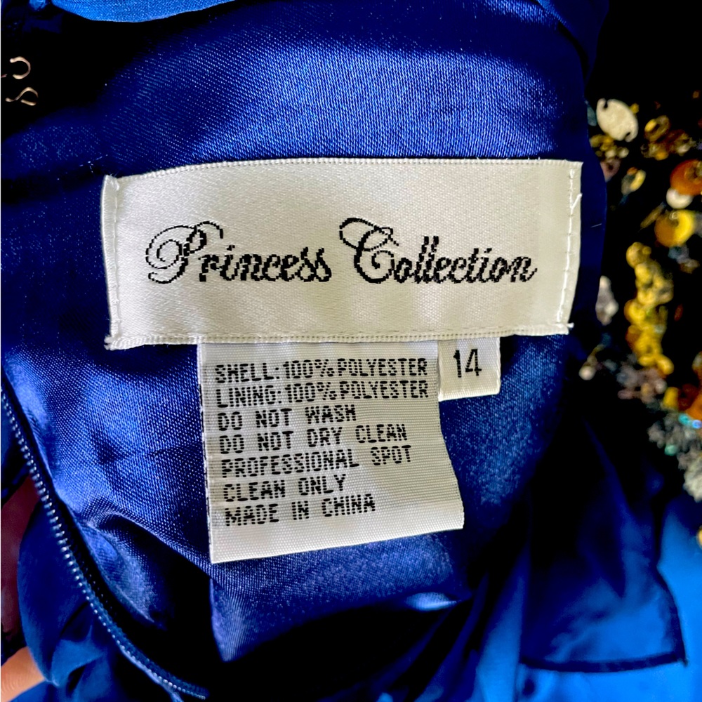 Princess Collection Blue Sequin Dress Size:14 - Picture 3 of 3